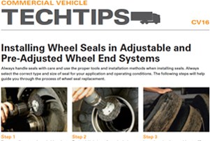 CV16 Installing Wheel Seals in Adjustable and Pre-Adjusted Wheel End Systems