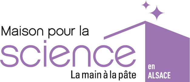 メゾン・プール・ラ・サイエンスは、英語のテキストの代わりにフランス語のテキストを使用したアイデアのラボのロゴを提供します
