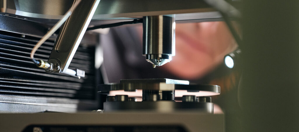 Close-up photograph of Timken bearing testing.