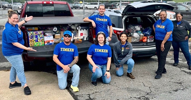 United way group in matching blue shirts
