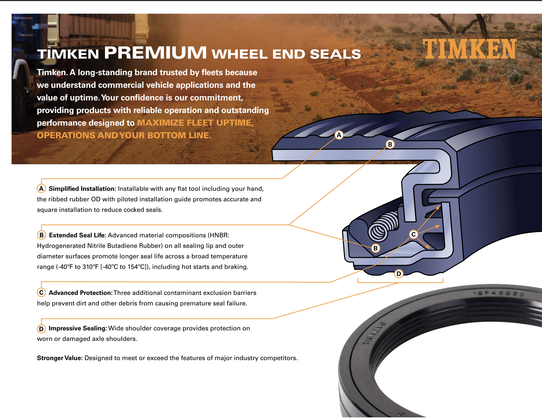 Timken® Premium Wheel End Seals Interchange
