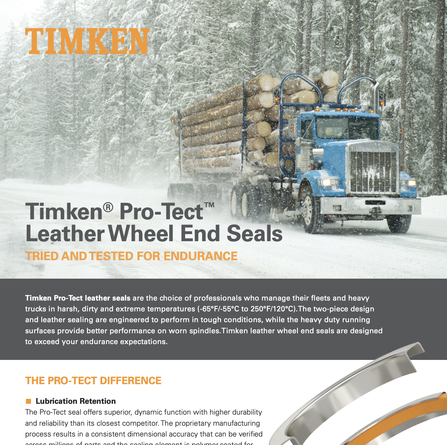 Timken® Pro-Tect™ Leather Wheel End Seals Overview