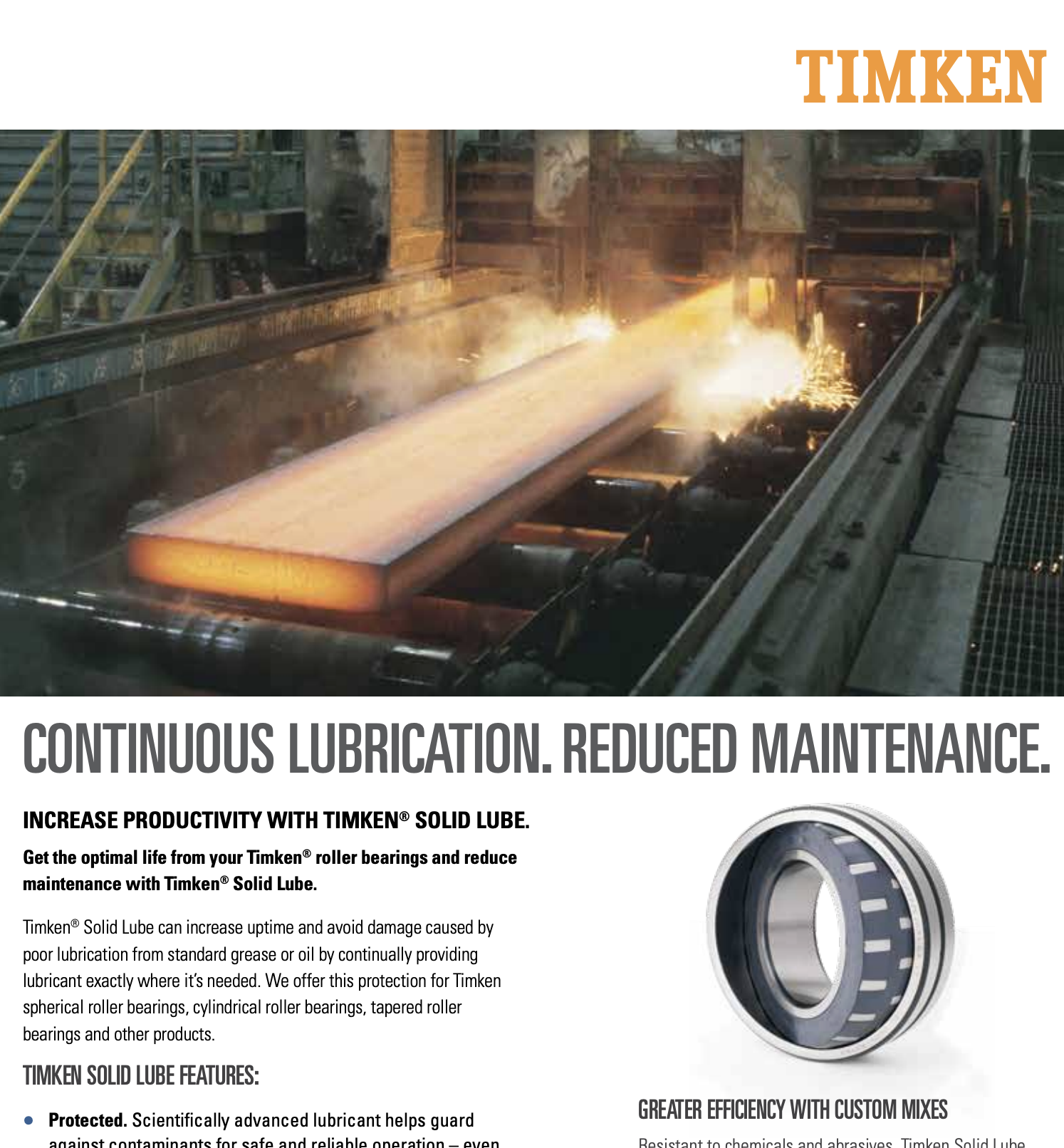 Lubrificante solido Timken® per cuscinetti a rulli sferici