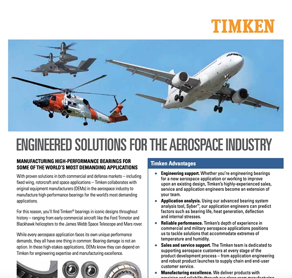 Timken Aerospace Sell Sheet