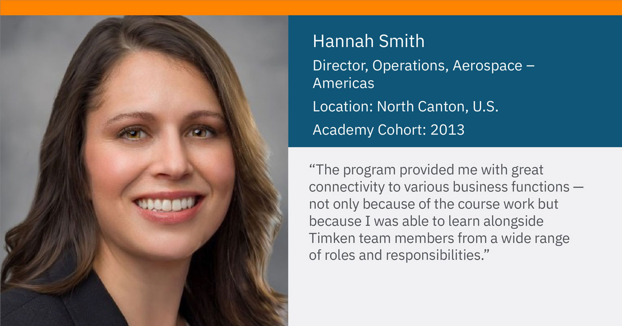 Timken World Ops Ex Academy Hannah Smith testimonial