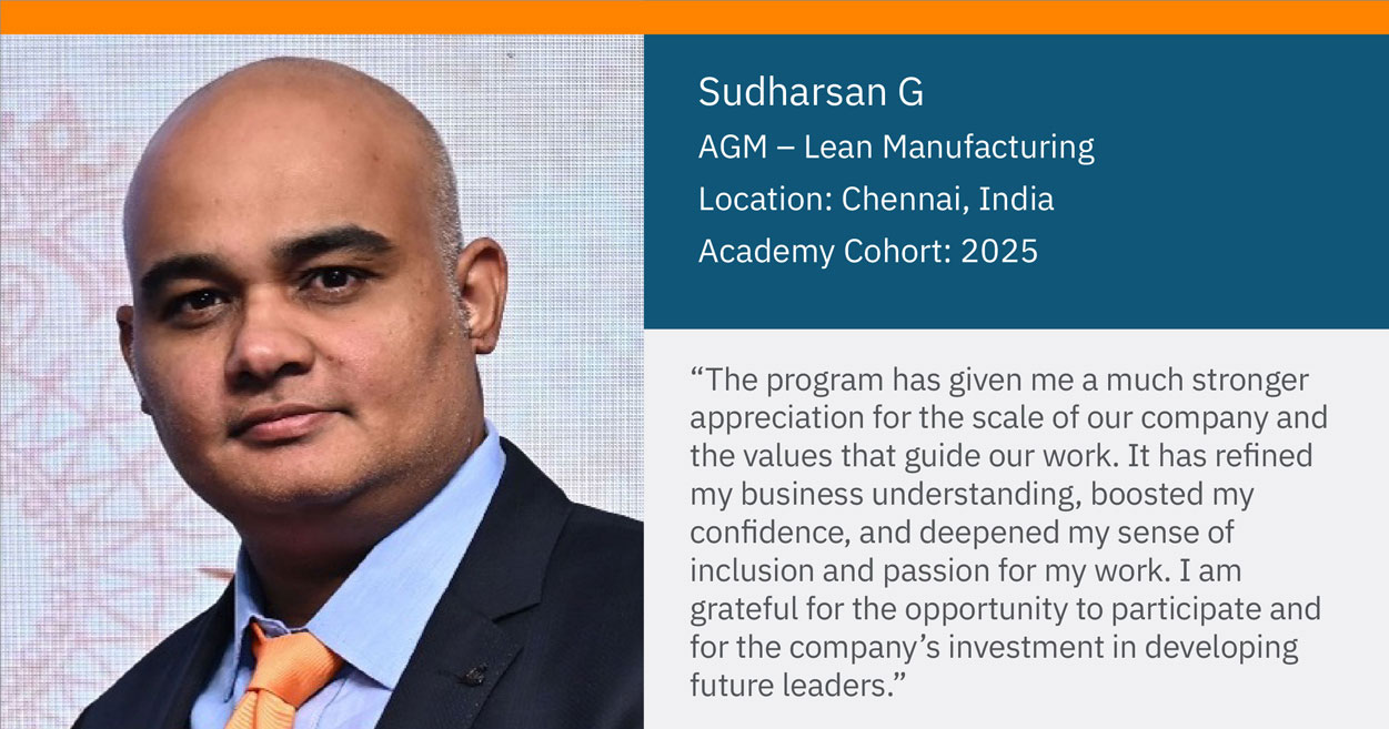 Timken World Ops Ex Academy Sudharsan G Testimonial